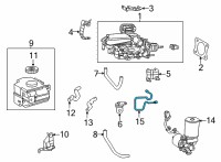 OEM 2022 Toyota Sienna Booster Assembly Tube Diagram - 44551-48080