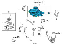 OEM 2020 Toyota Highlander Brake Booster Diagram - 47055-48010