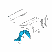 OEM 2021 Lexus LC500h Shield Sub-Assembly, Fender Diagram - 53805-11020