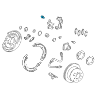 OEM 2015 Toyota Land Cruiser Caliper Mount Bolt Diagram - 90119-A0276