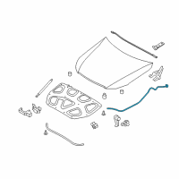 OEM 2012 Hyundai Equus Cable Assembly-Hood Latch Release Diagram - 81190-3M000