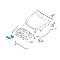 OEM 2012 Hyundai Equus Latch Assembly-Hood Diagram - 81130-3N000