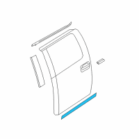 OEM 2009 Ford F-150 Side Molding Diagram - 9L3Z-1625533-A