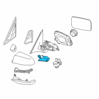 OEM 2012 BMW 535i xDrive Set Of Covers Mirror Baseplate Diagram - 51-16-7-244-111