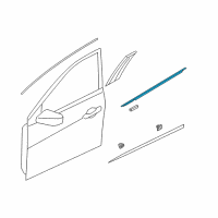 OEM 2017 Hyundai Azera Weatherstrip Assembly-Front Door Belt Outside LH Diagram - 82210-3V010