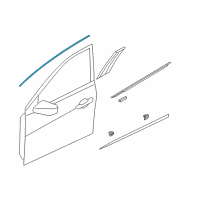 OEM 2015 Hyundai Azera Moulding Assembly-Front Door Frame, LH Diagram - 82850-3V010