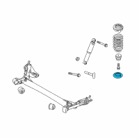 OEM 2017 Hyundai Accent Rear Spring Pad, Lower Diagram - 55332-1J000