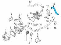 OEM Nissan Hose-Water Diagram - 14055-6RA0E