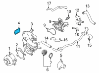 OEM 2020 Nissan Altima Gasket-Water Inlet Diagram - 13050-5NA0A