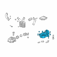 OEM 2008 Honda Civic Case Set, Air Cleaner Diagram - 17202-RNA-A00