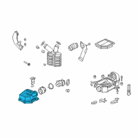 OEM Honda Civic Cover, Air Cleaner Diagram - 17211-RNA-A00