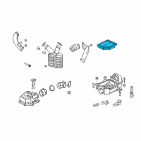 OEM 2008 Honda Civic Element Assembly, Air Cleaner Diagram - 17220-RNA-A00