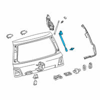 OEM Toyota Land Cruiser Support Strut Diagram - 68950-0WE11