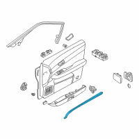 OEM 2002 Infiniti Q45 Seal Assy-Front Door Inside RH Diagram - 80834-AR000