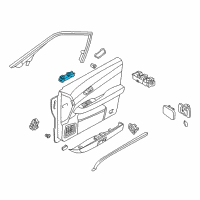 OEM 2002 Infiniti Q45 Assist Power Window Switch Assembly Diagram - 25411-AR201