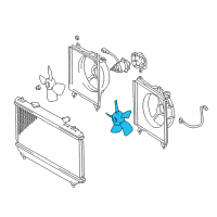 OEM 1999 Toyota Camry Fan Blade Diagram - 16361-74060