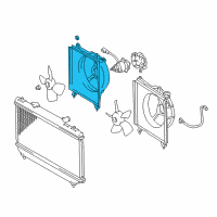 OEM 2000 Toyota Solara Fan Shroud Diagram - 16711-03081