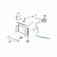 OEM 2009 Chevrolet Cobalt Radiator Surge Tank Air Bleed Hose Assembly Diagram - 20758761