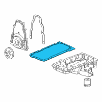 OEM 2000 Chevrolet Corvette Oil Pan Gasket Diagram - 12562020