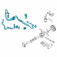 OEM Infiniti G35 Power Steering Hose & Tube Set Diagram - 49710-AM800