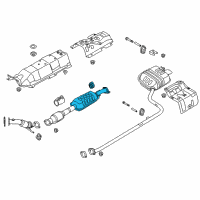 OEM 2019 Kia Optima Center Muffler Assembly Diagram - 28650A8010