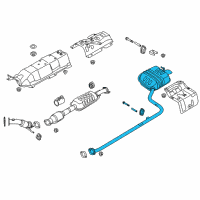 OEM 2019 Kia Optima Rear Muffler Assembly Diagram - 28710A8010
