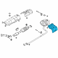OEM 2018 Hyundai Sonata Protector-Heat Rear, RH Diagram - 28796-G0000