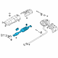 OEM Kia Optima Center Muffler Complete Diagram - 28600A8160