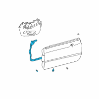 OEM 2000 Toyota Solara Door Weatherstrip Diagram - 67861-06020