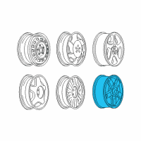 OEM 2005 Chevrolet Monte Carlo Wheel, Alloy Diagram - 9595546