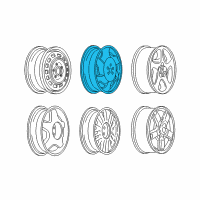 OEM 1998 Chevrolet Lumina Refurbished Alloy Wheel Rim 16X7, 5 Lugs Diagram - 12368868