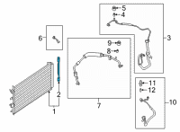 OEM 2022 Ford Bronco Sport Drier Desiccant Bag Diagram - KX6Z-19C836-A