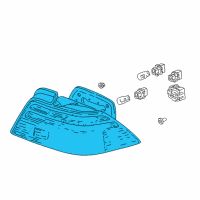 OEM Acura RL Lamp Unit, Passenger Side Tail Diagram - 33501-SZ3-A02
