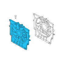 OEM 2013 BMW X3 Engine Cooling Fan Assembly Diagram - 17-42-7-601-176