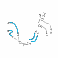 OEM 2005 Pontiac Vibe Transmission Fluid Cooler Inlet Hose Diagram - 88969163