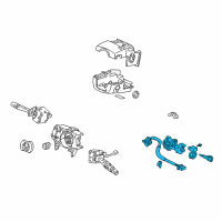 OEM 2005 Acura MDX Lock Assembly, Steering Diagram - 35100-S3V-A06