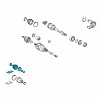 OEM Lexus ES300h Boot Kit, Front Drive Shaft Diagram - 04437-33070