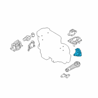 OEM 2009 Nissan Versa Engine Mounting Bracket, Left Diagram - 11253-EL01A