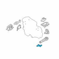 OEM Nissan Versa Rear Engine Mount Bracket Diagram - 11332-EL01A