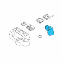 OEM Jeep Wrangler Console Diagram - 5HJ98LAZAB