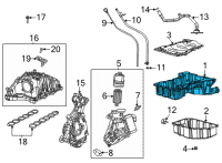 OEM 2021 Jeep Gladiator Pan-Engine Oil Diagram - 68504218AA