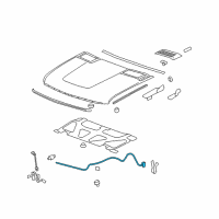 OEM 2012 Cadillac Escalade EXT Release Cable Diagram - 20968782