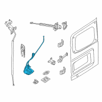 OEM Nissan NV2500 Back Door Lock Assembly, Lower Left Diagram - 90593-1PA0A