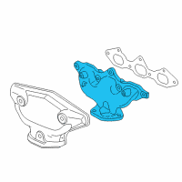 OEM 2002 Acura CL Manifold Assembly, Rear Exhaust Diagram - 18010-P8E-A00