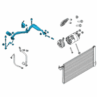 OEM 2017 Ford Focus Front Pressure Hose Diagram - F1FZ-19A834-H