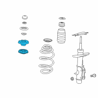 OEM Chevrolet Strut Mount Diagram - 22802090