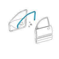 OEM Hyundai Santa Fe Weatherstrip Assembly-Front Door Opening, RH Diagram - 82120-26000-YD