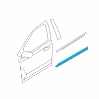OEM 2014 Ford Edge Lower Molding Diagram - 9T4Z-7820878-APTM