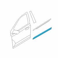 OEM 2012 Ford Edge Lower Molding Diagram - 9T4Z-7820878-APTM