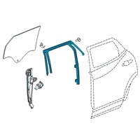 OEM 2019 Chevrolet Blazer Run Weatherstrip Diagram - 84896098